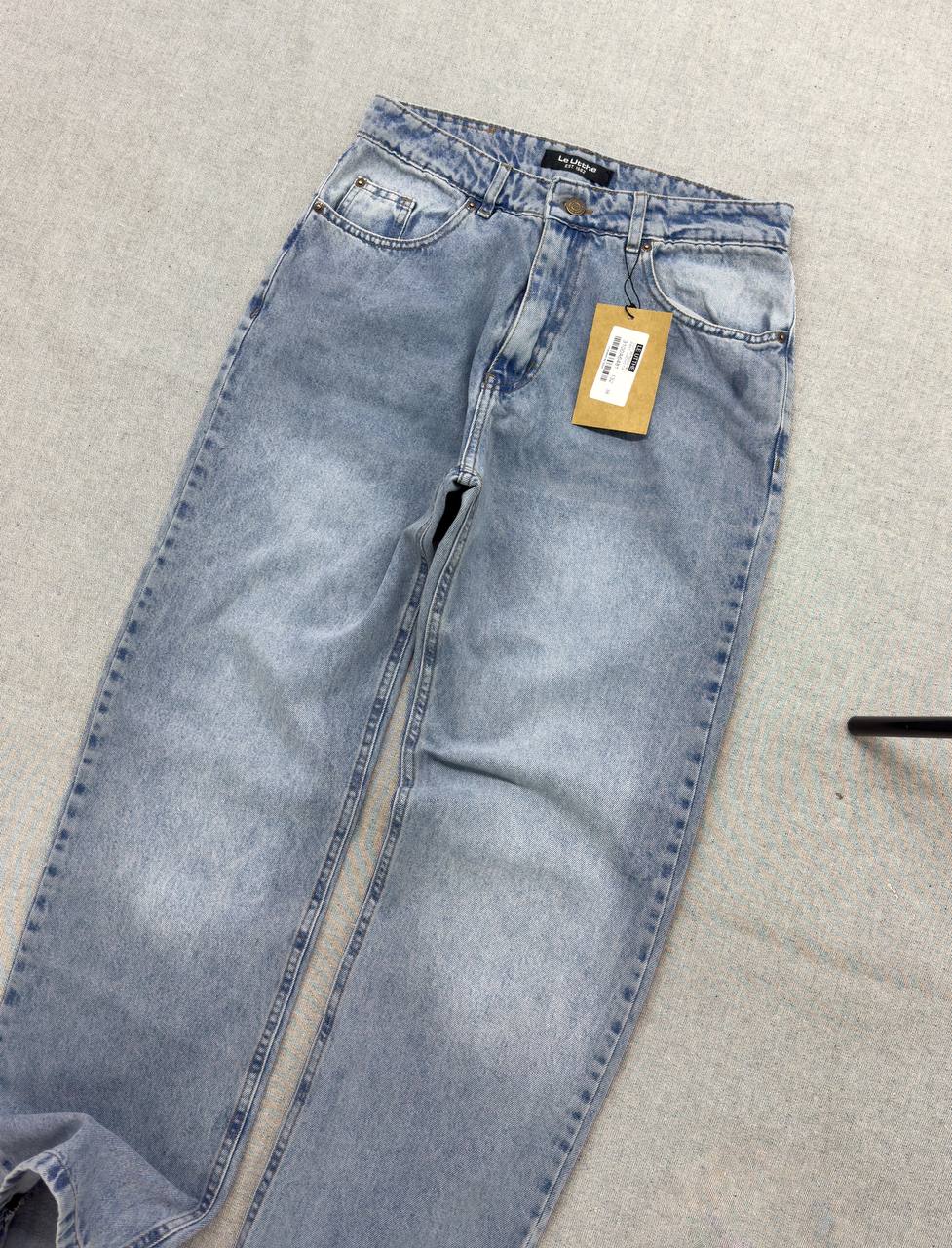 Jean Mom Rigido ceniso unisex