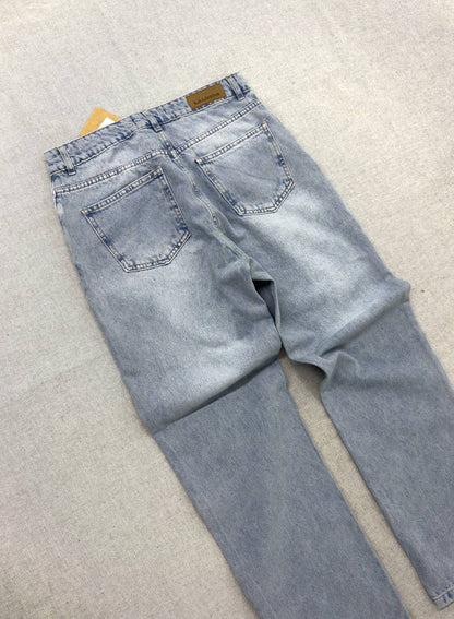 Jean Mom Rigido ceniso unisex