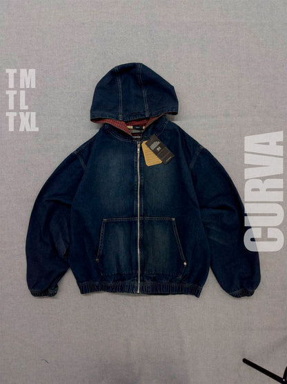 CURVA Campera Jean Boxy Fit