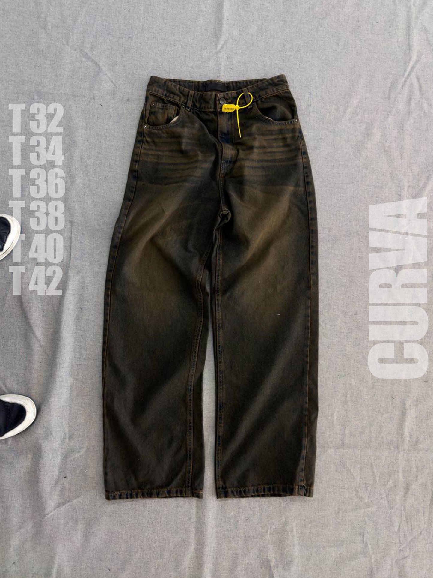 CURVA Wide Leg Óxido Chocolate