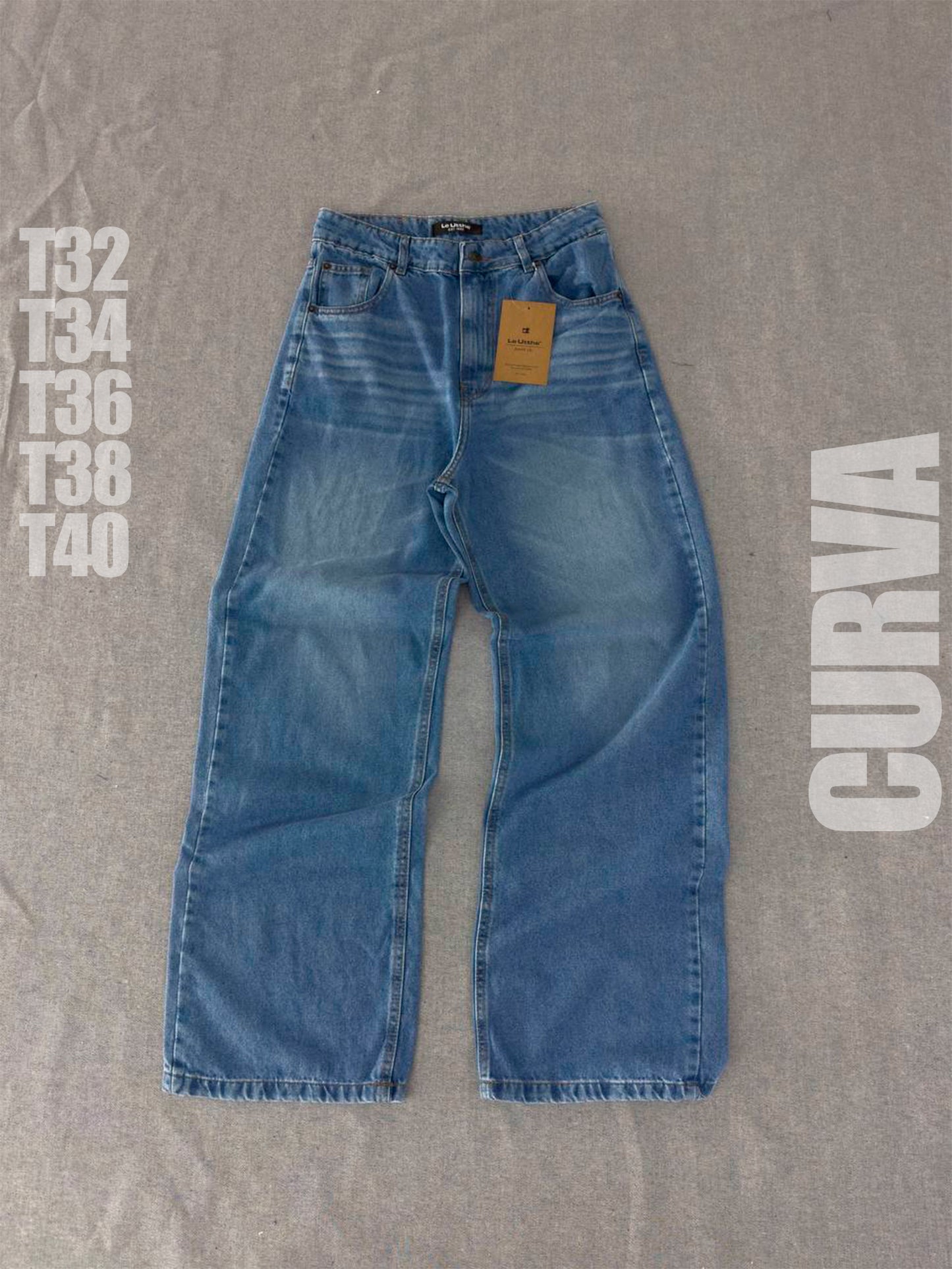 CURVA Jean Wide leg Dama Rigido