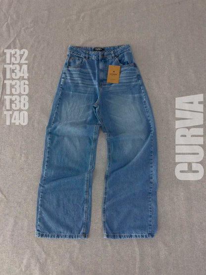 CURVA Jean Wide leg Dama Rigido